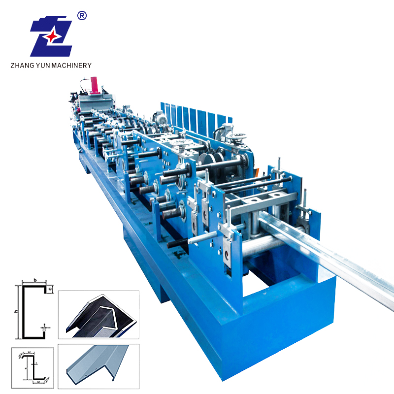 Migliore nuovo modello mutevole C Z Tipo di sezione in acciaio Purlin Roll Forming Machine in Cina